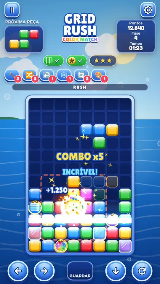 Tela do Grid Rush