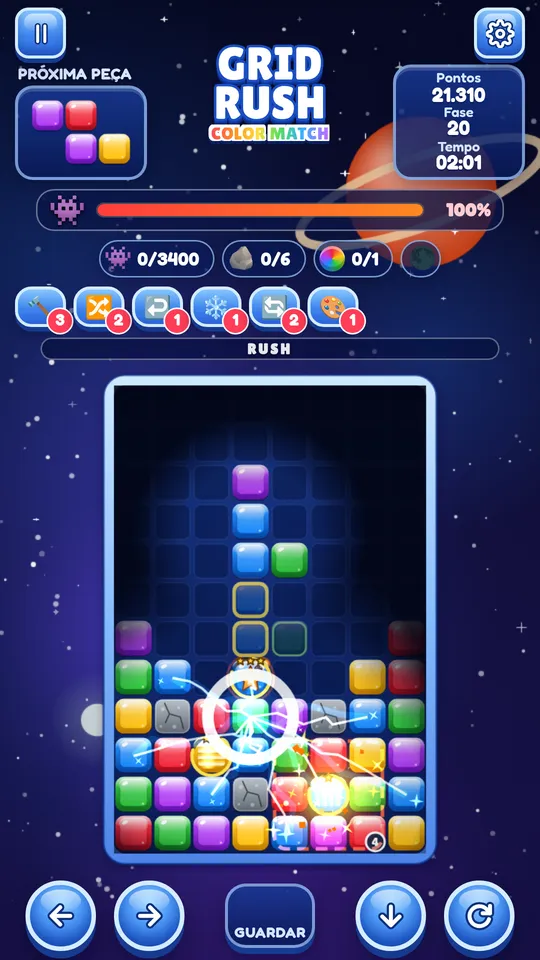 Tela do Grid Rush